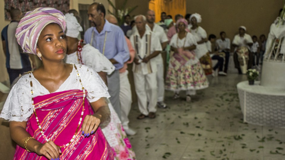 Raíssa durante a kizomba no Kupapa Unsaba, em janeiro de 2017