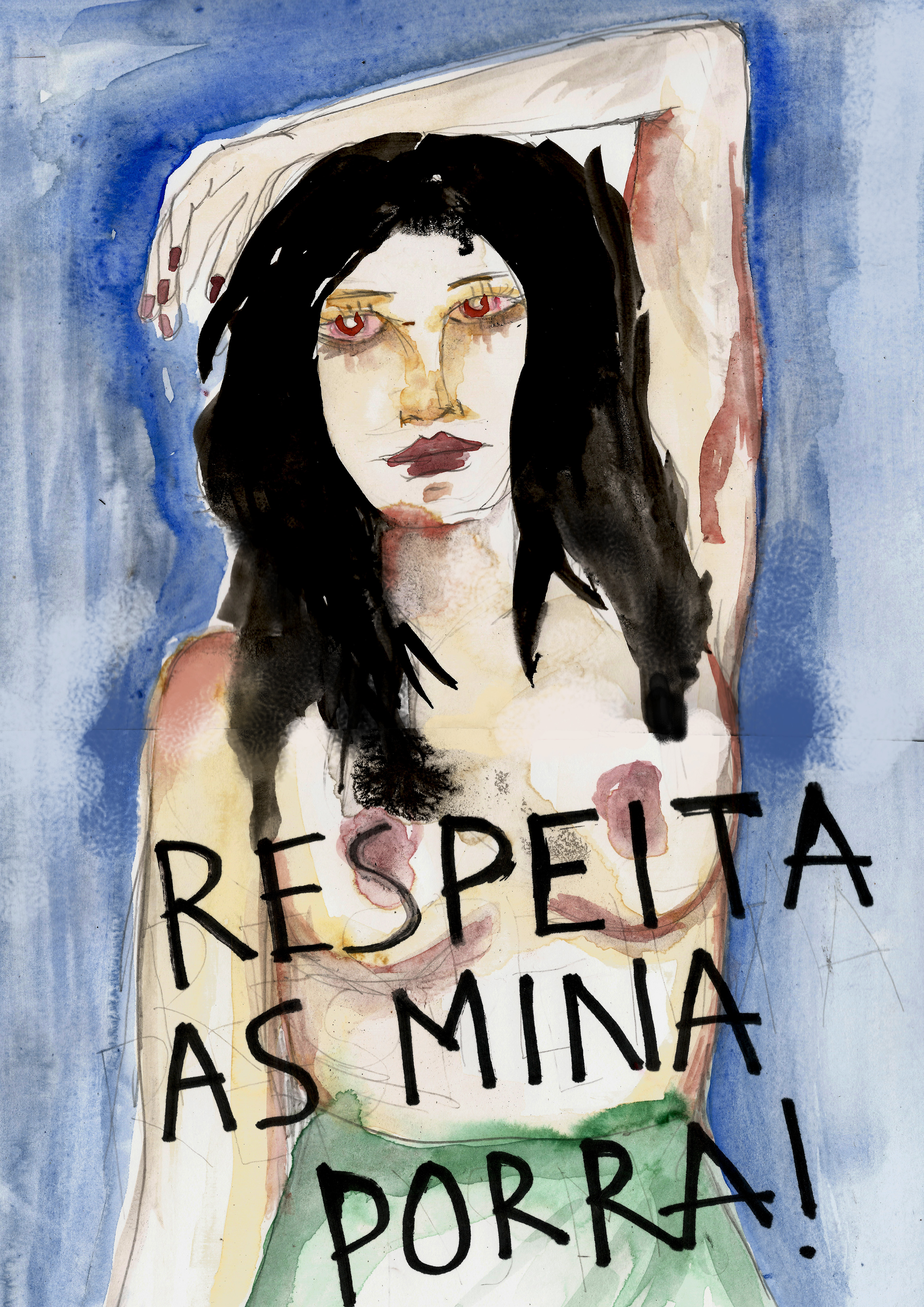 Artista multimídia, Rita Wainer é conhecida por seu trabalho feminino e feminista, geralmente acompanhado por seus textos poéticos